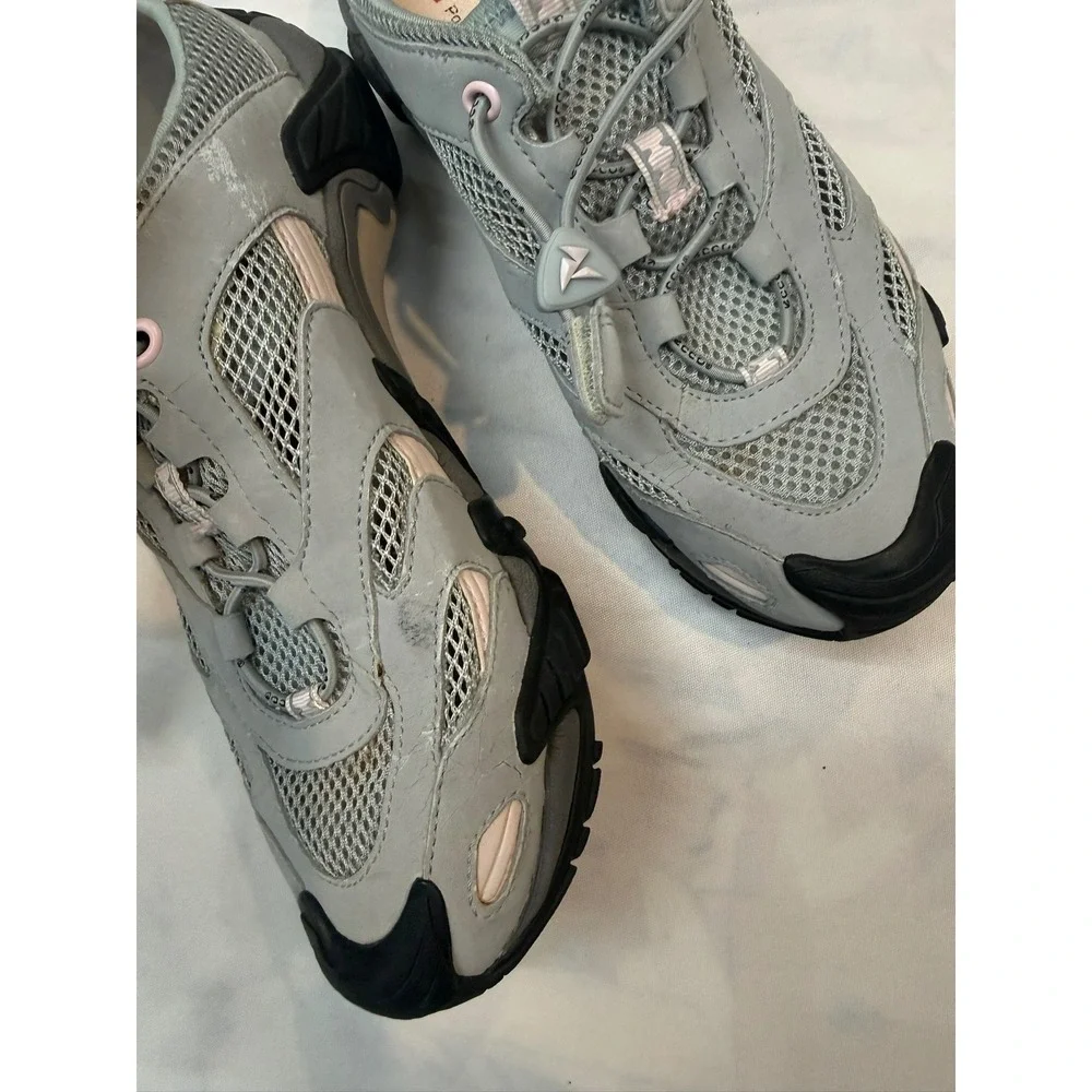 ECCO Womens 37 6-6.5 Gray Pink Terracruise LT Hiking Sneakers Tennis Shoes Bin3